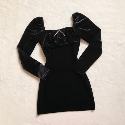 Vestido Merlina Negro Manga Larga (pre order)