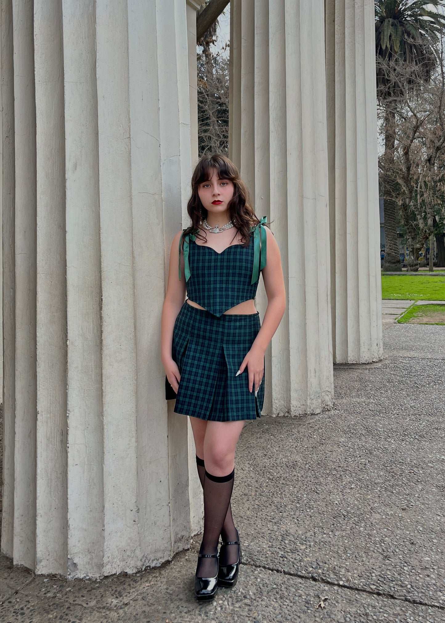 Conjunto Azumi Cuadrillé Verde (pre order)