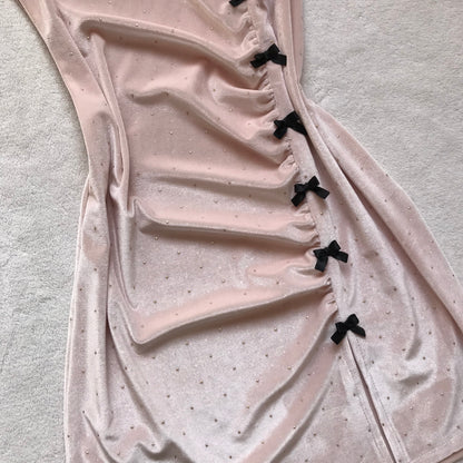 Vestido Meli Rosa Puntos (pre order)