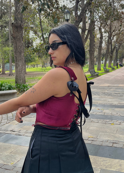 Corset Jade Burdeo Encaje (pre order)