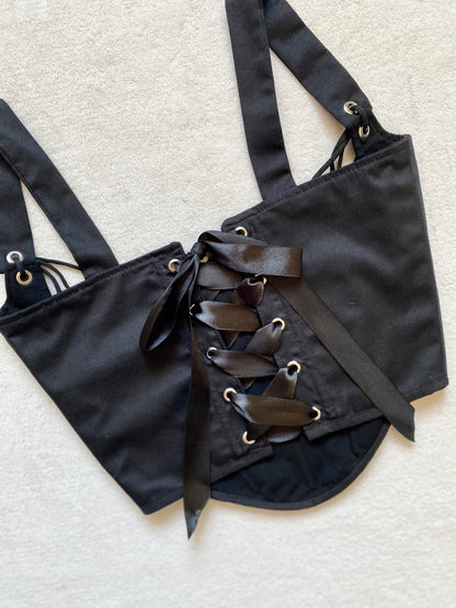 Corset Underbust Negro victoriano (pre order)