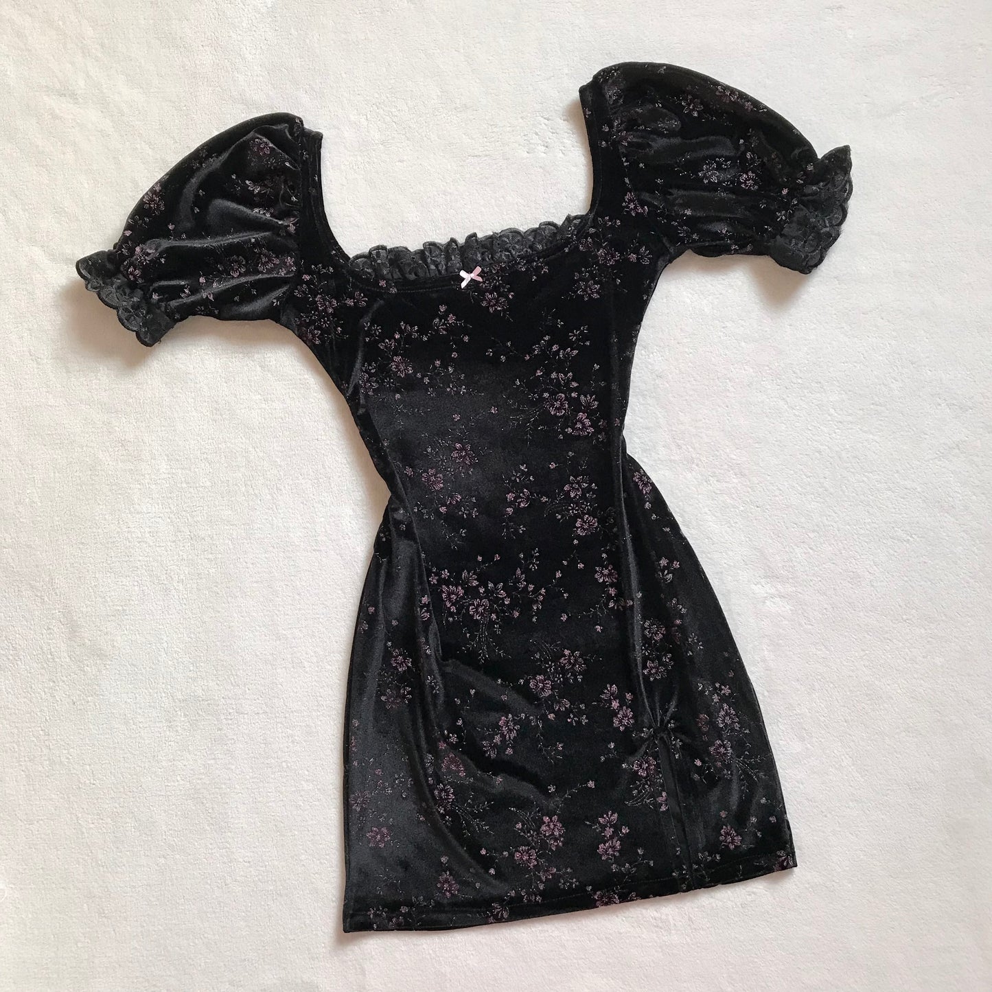 Vestido Margarita Negro Flores (pre order)
