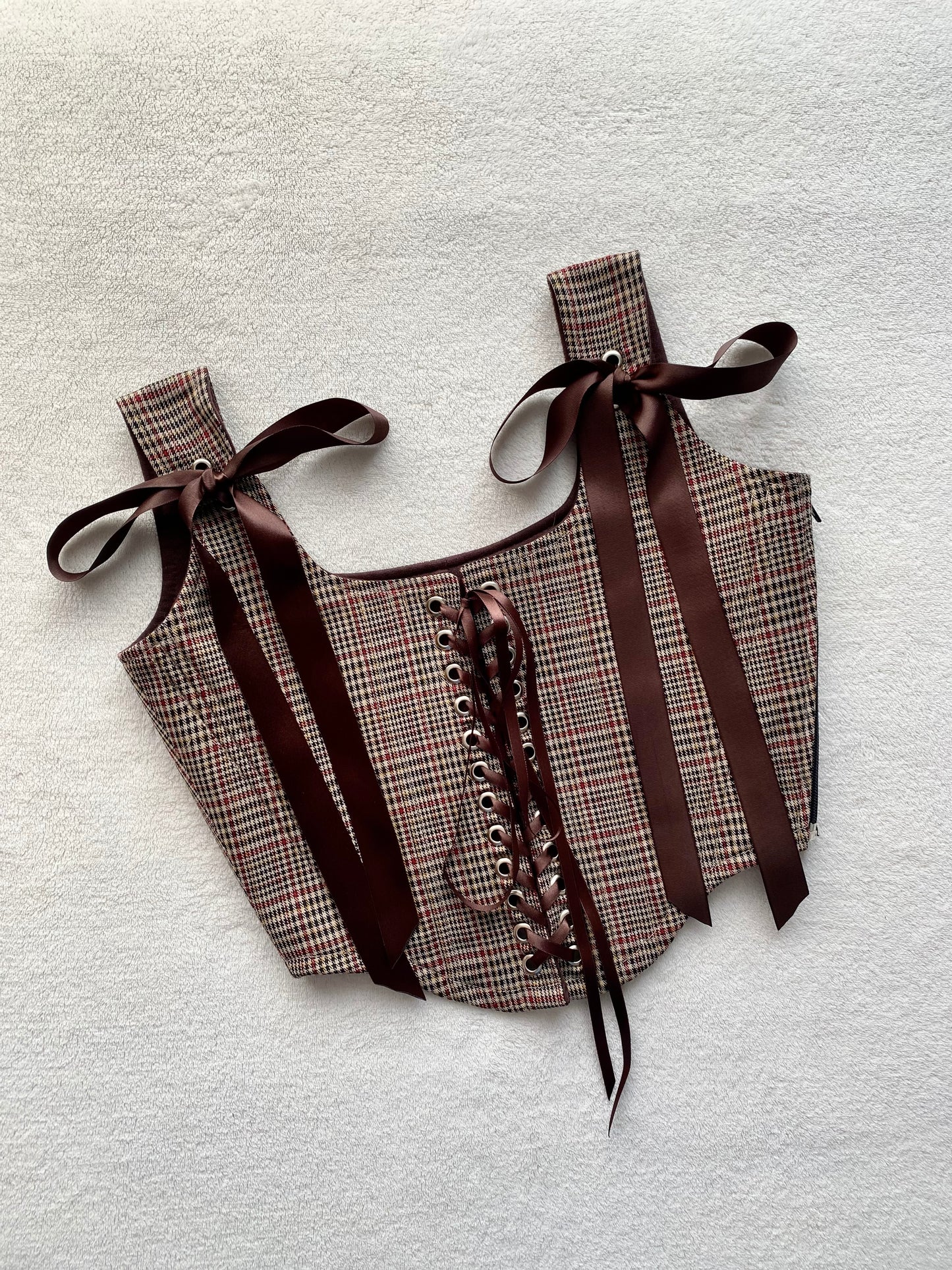 Conjunto Charlotte Cuadrille Café (pre order)