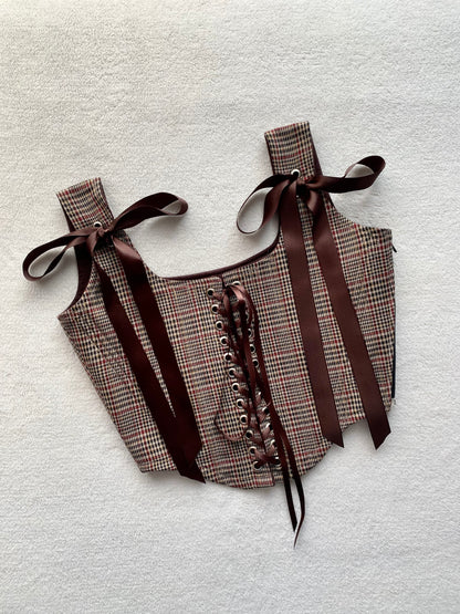 Conjunto Charlotte Cuadrille Café (pre order)