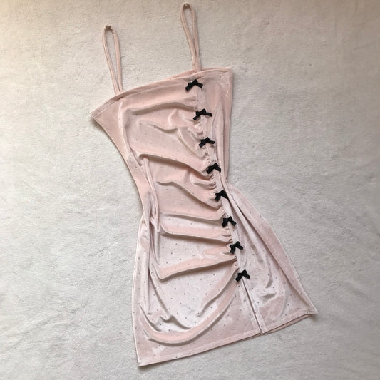 Vestido Meli Rosa Puntos (pre order)