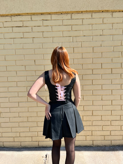 Conjunto Azumi Cuadrillé Grafito (pre order)