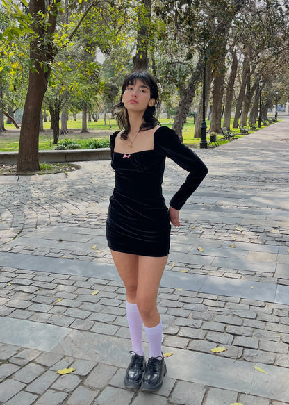 Vestido Fairy Manga Larga Negro (pre order)