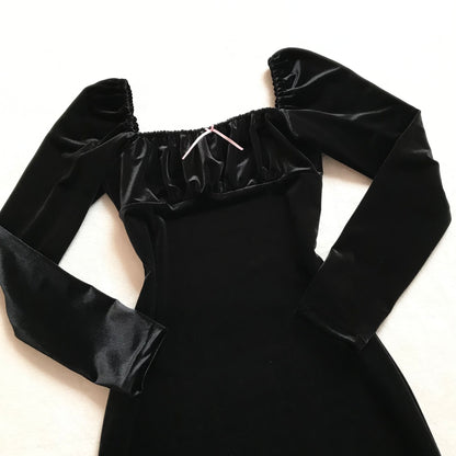 Vestido Merlina Negro Manga Larga (pre order)