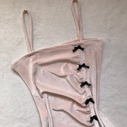 Vestido Meli Rosa Puntos (pre order)