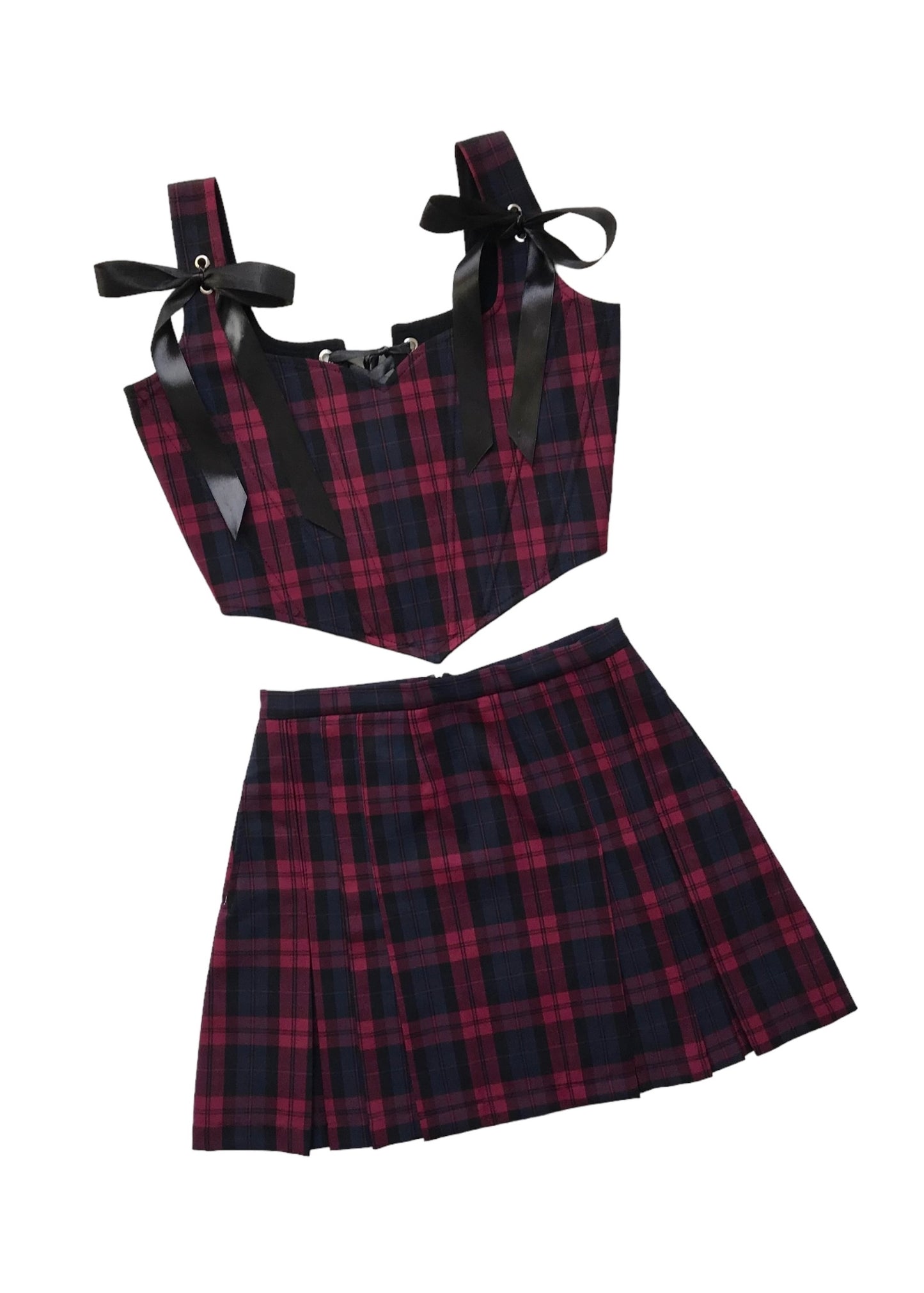 Conjunto Azai Cuadrillé Burdeo (pre order)