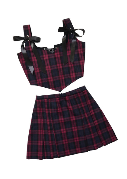 Conjunto Azai Cuadrillé Burdeo (pre order)