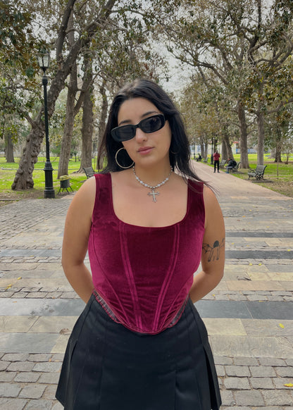 Corset Jade Burdeo Encaje (pre order)