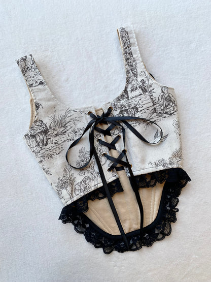 Corset Luna Toile Negro (pre order)