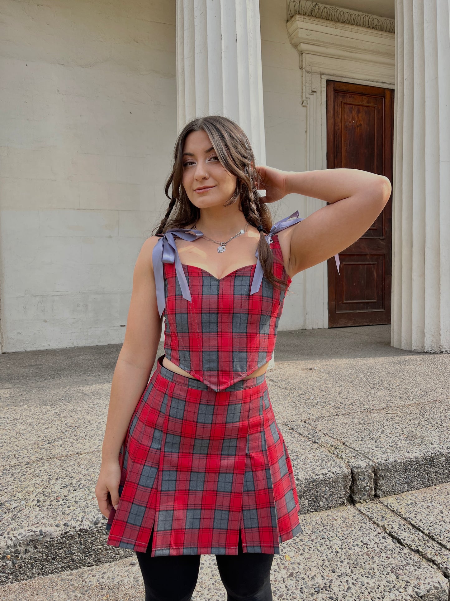 Conjunto Azai Cuadrillé Rojo (pre order)