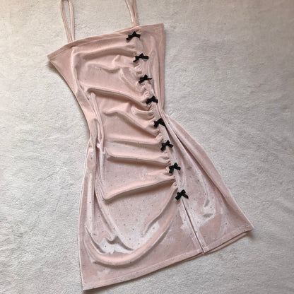 Vestido Meli Rosa Puntos (pre order)