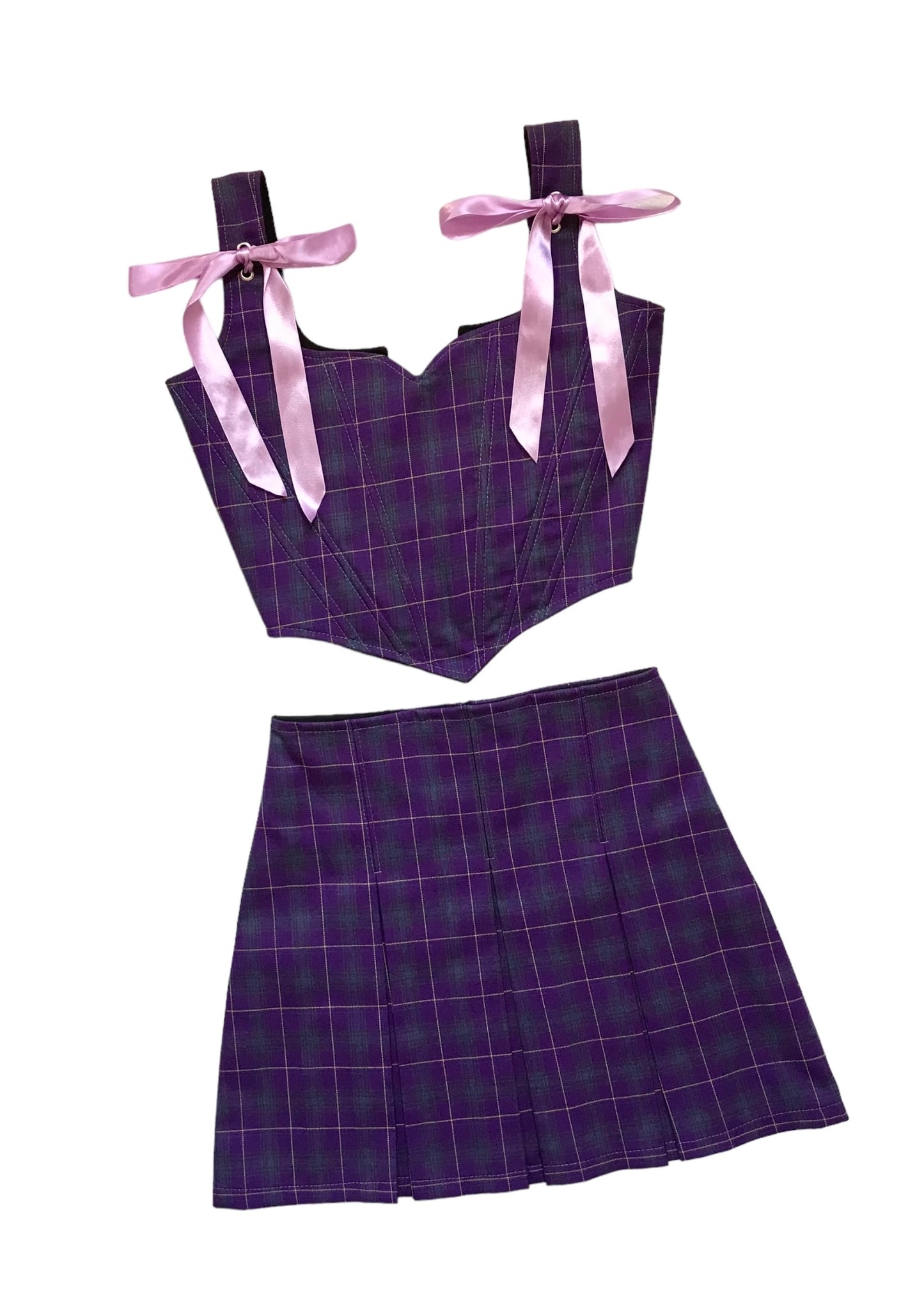 Conjunto Azumi Cuadrillé Morado (pre order)