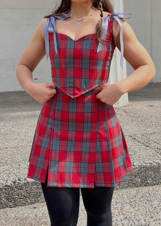 Falda Azai Cuadrillé Rojo (pre order)