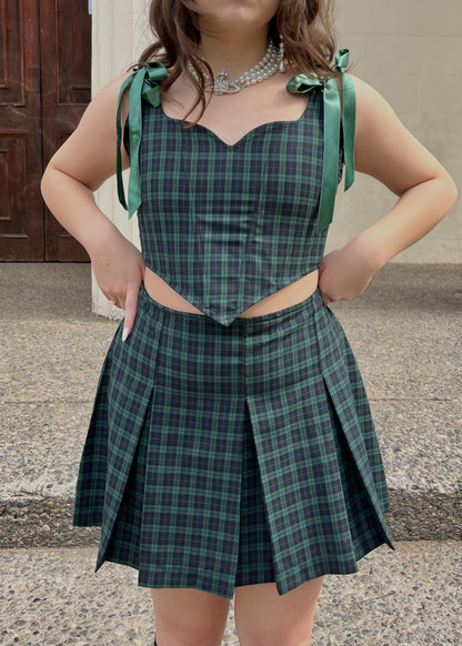 Falda Azumi Cuadrillé Verde (pre order)
