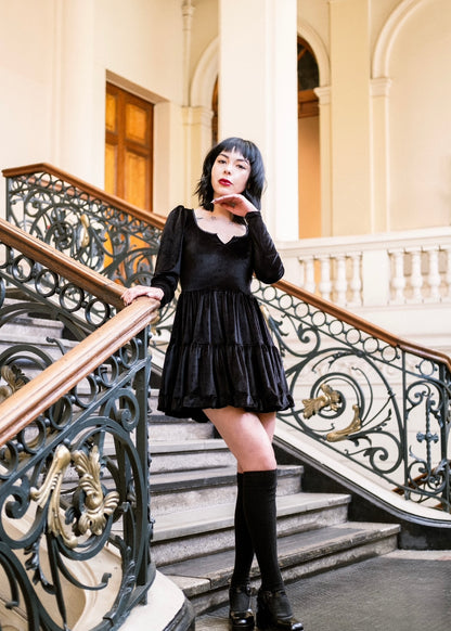 Vestido Victoria Manga Largo Negro (pre order)