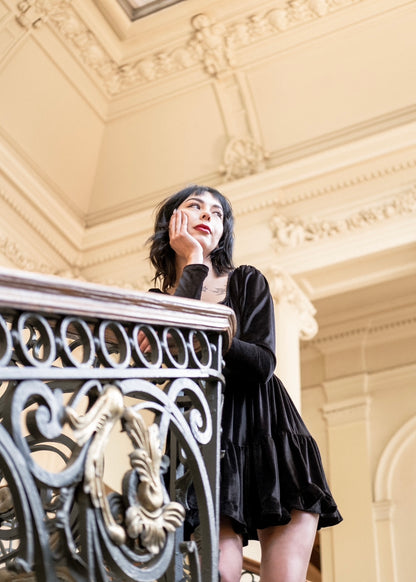 Vestido Victoria Manga Largo Negro (pre order)