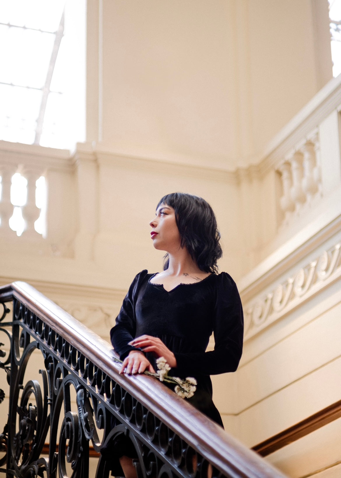 Vestido Victoria Manga Largo Negro (pre order)